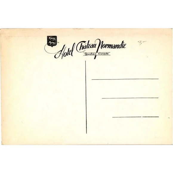 Hotel Chateau Normandie Place Darmes Quebec Canada Postcard - Picture 2 of 2